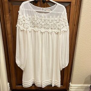 White Lace Embellished Blouse